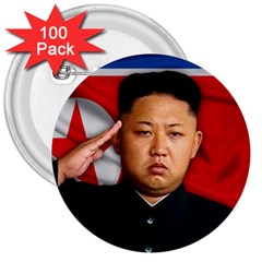 Kim Jong-un 3  Buttons (100 Pack)  by Valentinaart