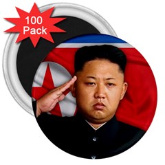 Kim Jong-un 3  Magnets (100 Pack) by Valentinaart