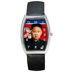 Kim Jong-un Barrel Style Metal Watch by Valentinaart