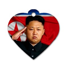 Kim Jong-un Dog Tag Heart (two Sides) by Valentinaart