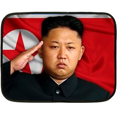 Kim Jong-un Double Sided Fleece Blanket (mini)  by Valentinaart