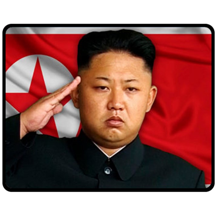 Kim Jong-Un Fleece Blanket (Medium) 