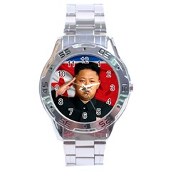 Kim Jong-un Stainless Steel Analogue Watch by Valentinaart