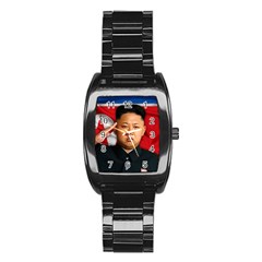 Kim Jong-un Stainless Steel Barrel Watch by Valentinaart