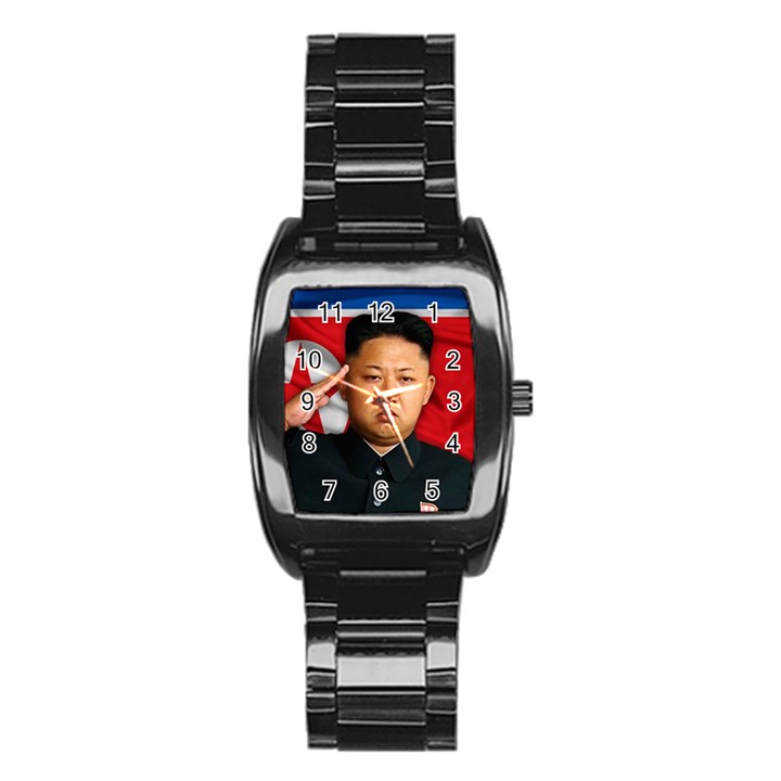 Kim Jong-Un Stainless Steel Barrel Watch