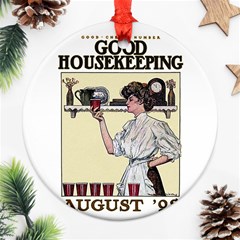 Good Housekeeping Round Ornament (two Sides) by Valentinaart