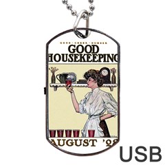 Good Housekeeping Dog Tag Usb Flash (one Side) by Valentinaart