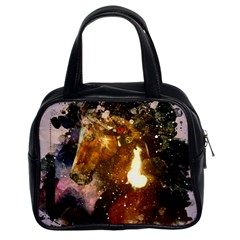 Wonderful Horse In Watercolors Classic Handbags (2 Sides) by FantasyWorld7