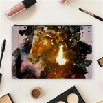 Wonderful Horse In Watercolors Cosmetic Bag (Large) 