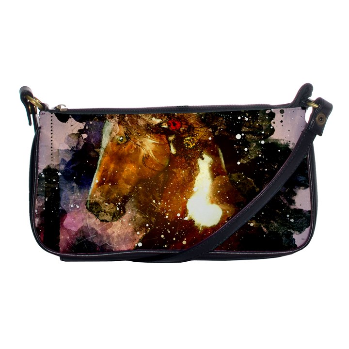 Wonderful Horse In Watercolors Shoulder Clutch Bags