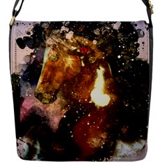 Wonderful Horse In Watercolors Flap Messenger Bag (s) by FantasyWorld7