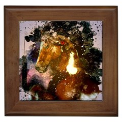 Wonderful Horse In Watercolors Framed Tiles by FantasyWorld7