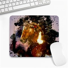 Wonderful Horse In Watercolors Large Mousepads by FantasyWorld7