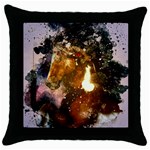 Wonderful Horse In Watercolors Throw Pillow Case (Black) Front