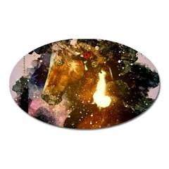 Wonderful Horse In Watercolors Oval Magnet by FantasyWorld7