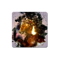 Wonderful Horse In Watercolors Square Magnet by FantasyWorld7