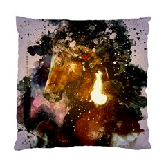 Wonderful Horse In Watercolors Standard Cushion Case (one Side) by FantasyWorld7