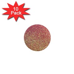 Rose Gold Sparkly Glitter Texture Pattern 1  Mini Magnet (10 Pack)  by paulaoliveiradesign