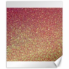 Rose Gold Sparkly Glitter Texture Pattern Canvas 8  X 10  by paulaoliveiradesign