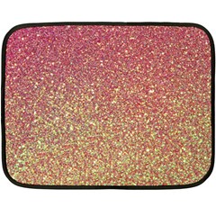 Rose Gold Sparkly Glitter Texture Pattern Fleece Blanket (mini) by paulaoliveiradesign