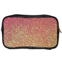 Rose Gold Sparkly Glitter Texture Pattern Toiletries Bags 2-side by paulaoliveiradesign