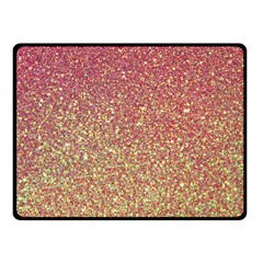 Rose Gold Sparkly Glitter Texture Pattern Fleece Blanket (small) by paulaoliveiradesign