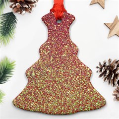 Rose Gold Sparkly Glitter Texture Pattern Christmas Tree Ornament (two Sides)