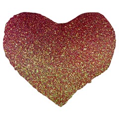 Rose Gold Sparkly Glitter Texture Pattern Large 19  Premium Heart Shape Cushions by paulaoliveiradesign