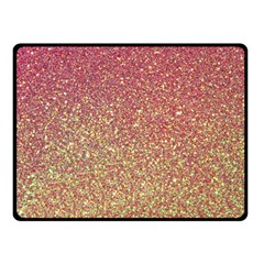 Rose Gold Sparkly Glitter Texture Pattern Double Sided Fleece Blanket (small)  by paulaoliveiradesign