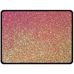 Rose Gold Sparkly Glitter Texture Pattern Double Sided Fleece Blanket (large)  by paulaoliveiradesign