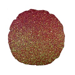 Rose Gold Sparkly Glitter Texture Pattern Standard 15  Premium Flano Round Cushions by paulaoliveiradesign