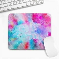 Pink And Purple Galaxy Watercolor Background  Large Mousepads by paulaoliveiradesign