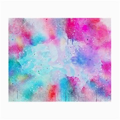 Pink And Purple Galaxy Watercolor Background  Small Glasses Cloth by paulaoliveiradesign