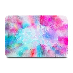 Pink And Purple Galaxy Watercolor Background  Plate Mats by paulaoliveiradesign