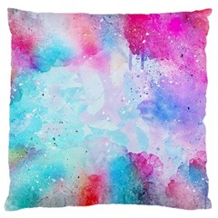 Pink And Purple Galaxy Watercolor Background  Large Cushion Case (one Side) by paulaoliveiradesign