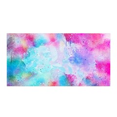 Pink And Purple Galaxy Watercolor Background  Satin Wrap by paulaoliveiradesign