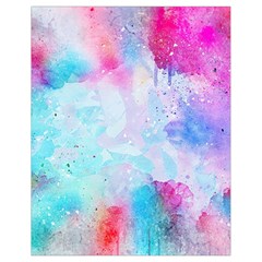 Pink And Purple Galaxy Watercolor Background  Drawstring Bag (small) by paulaoliveiradesign