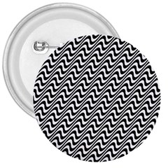 Black And White Waves Illusion Pattern 3  Buttons by paulaoliveiradesign