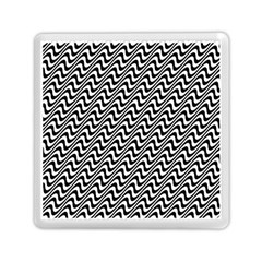 Black And White Waves Illusion Pattern Memory Card Reader (square) 