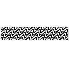 Black And White Waves Illusion Pattern Large Velour Scarf 