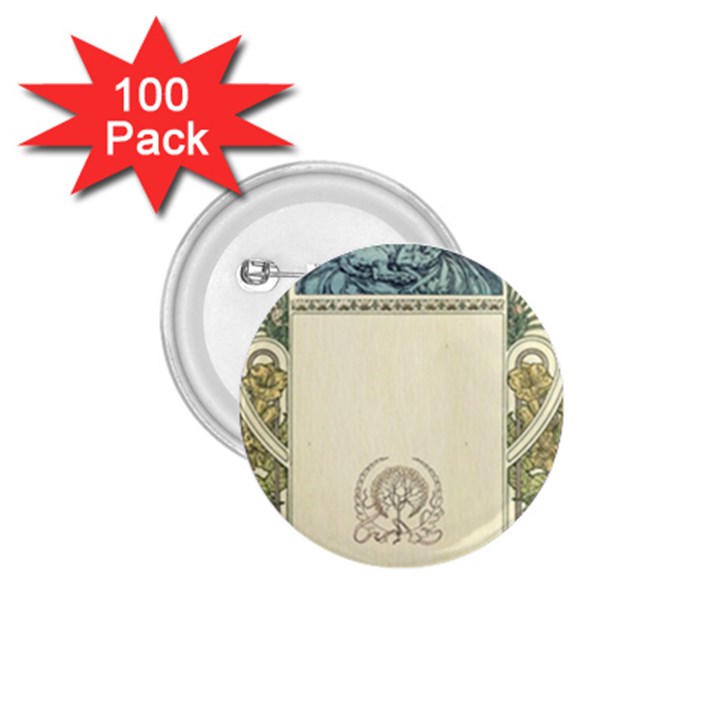 Art nouveau 1.75  Buttons (100 pack) 