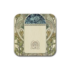 Art Nouveau Rubber Coaster (square)  by NouveauDesign