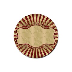 Art Deco Red Rubber Coaster (round)  by NouveauDesign