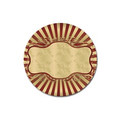 Art Deco Red Magnet 3  (round) by NouveauDesign