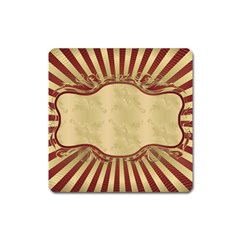 Art Deco Red Square Magnet by NouveauDesign