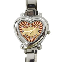 Art Deco Red Heart Italian Charm Watch by NouveauDesign