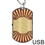 Art Deco red Dog Tag USB Flash (One Side) Front