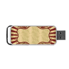 Art Deco Red Portable Usb Flash (one Side) by NouveauDesign