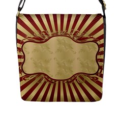 Art Deco Red Flap Messenger Bag (l) 