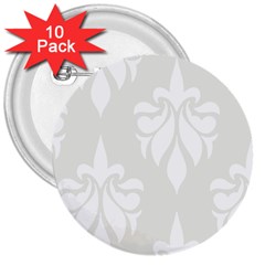 Fleur De Lis 3  Buttons (10 Pack)  by NouveauDesign